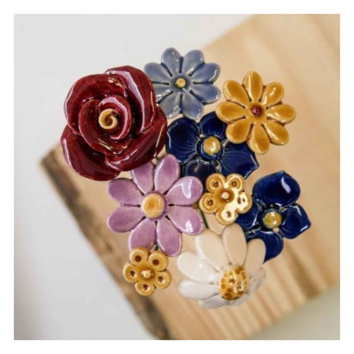 Fleur en céramique - bouquet "Fifi Brindacier"