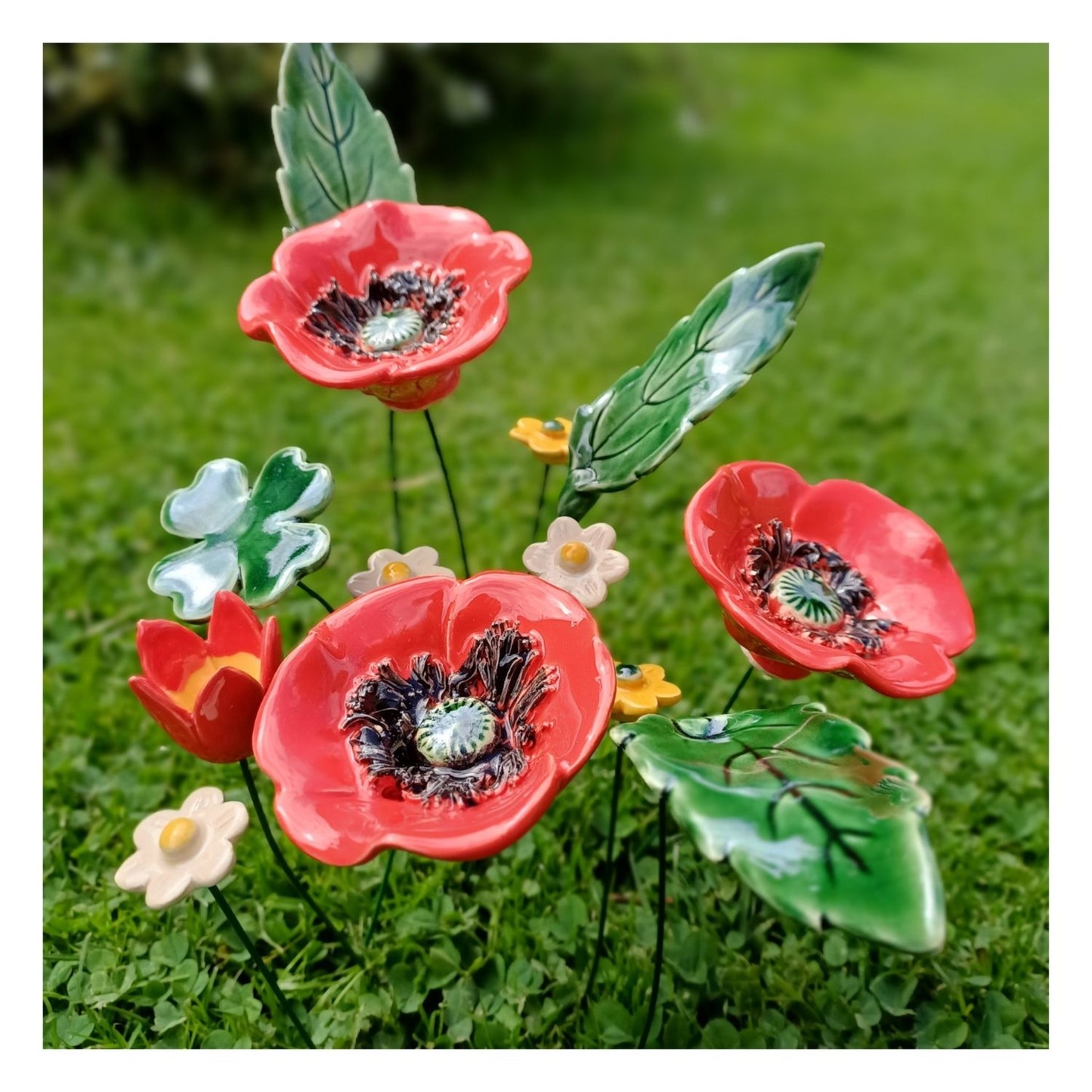 Fleur en céramique - feuille