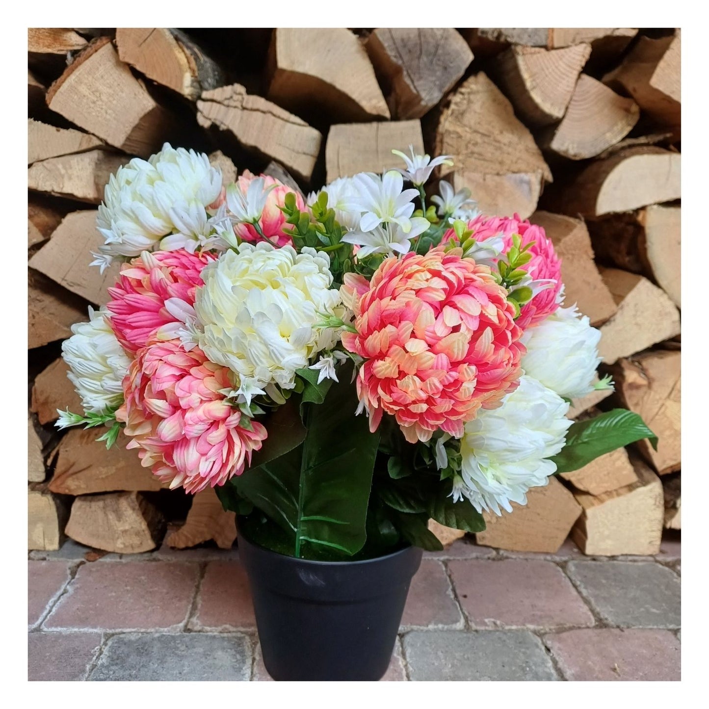 Composition florale de chrysanthème - hauteur 44 cm