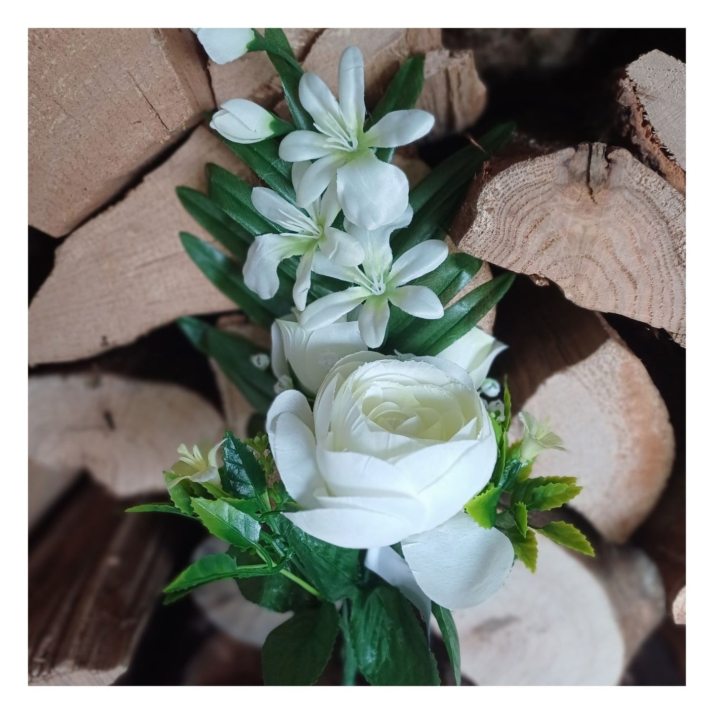 Composition florale plate sur tige