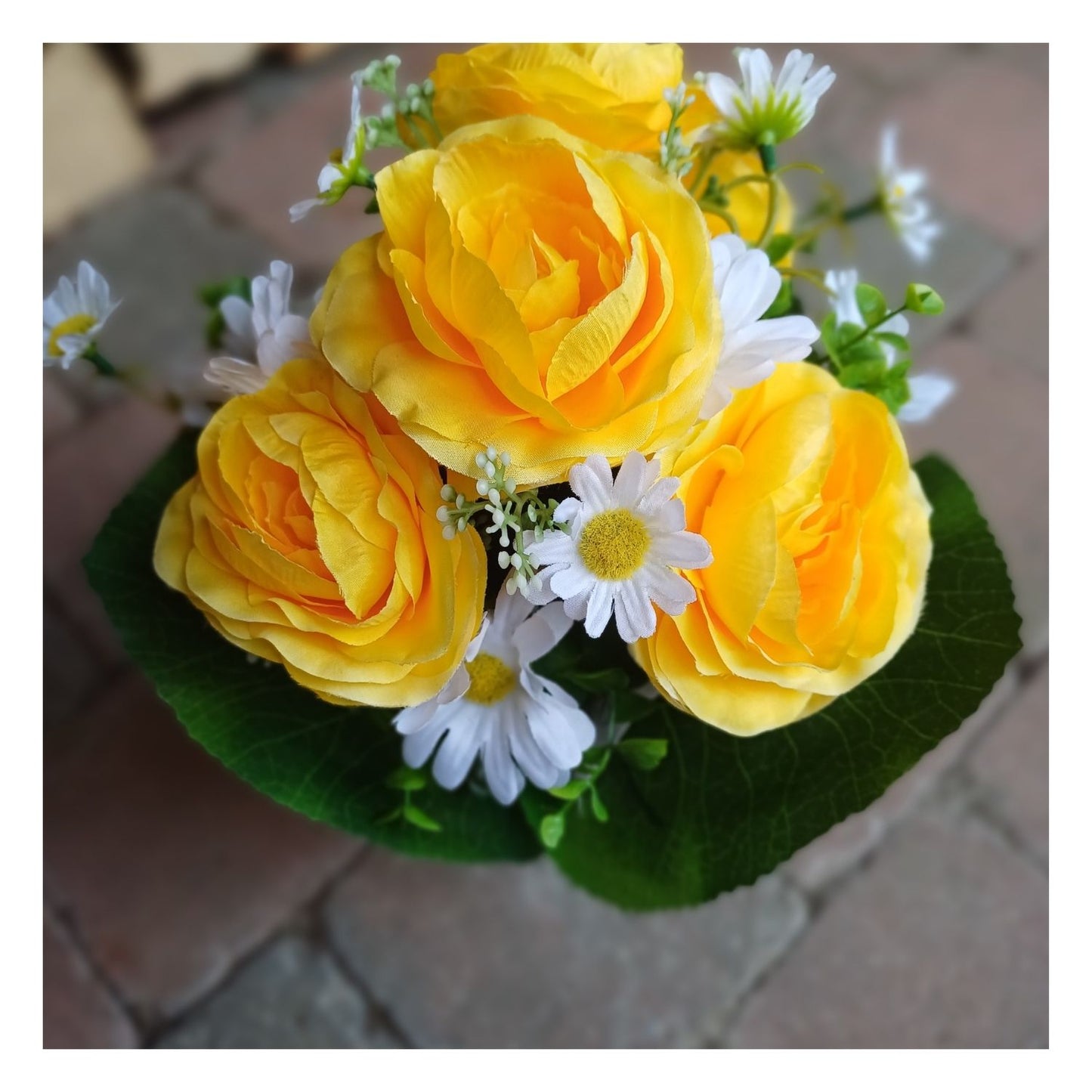 Composition florale - pivoines jaunes