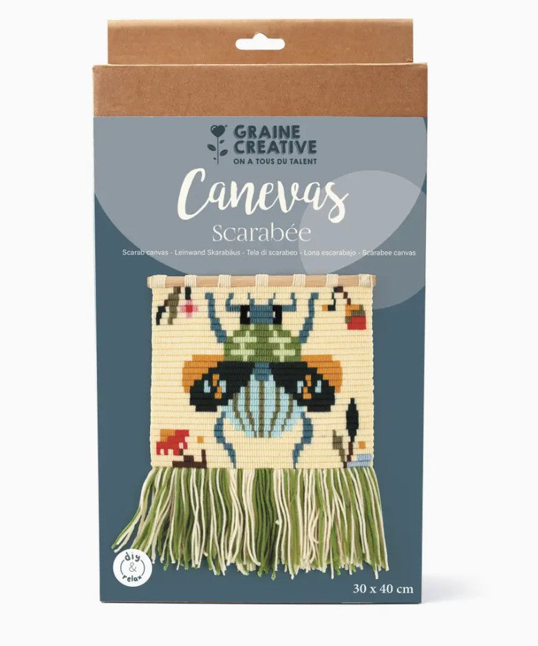Kit DIY Canevas Scarabée en Laine
