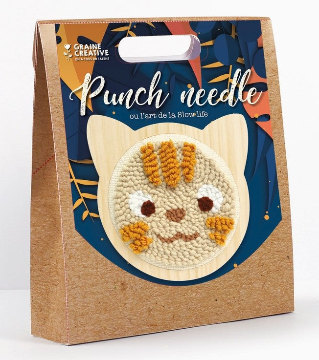 Kit Punch Needle Chat – Ø 15 cm