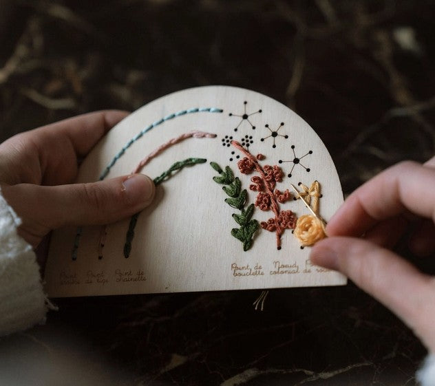 Kit de Broderie sur bois– Base d'Apprentissage Festonné
