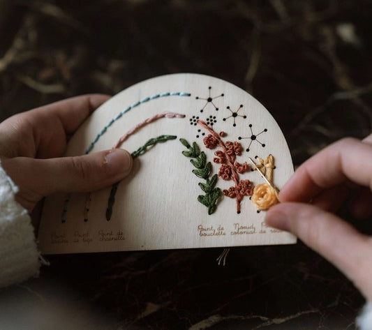Kit de Broderie sur bois– Base d'Apprentissage Festonné