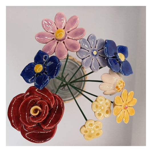 Fleur en céramique - bouquet "Fifi Brindacier"
