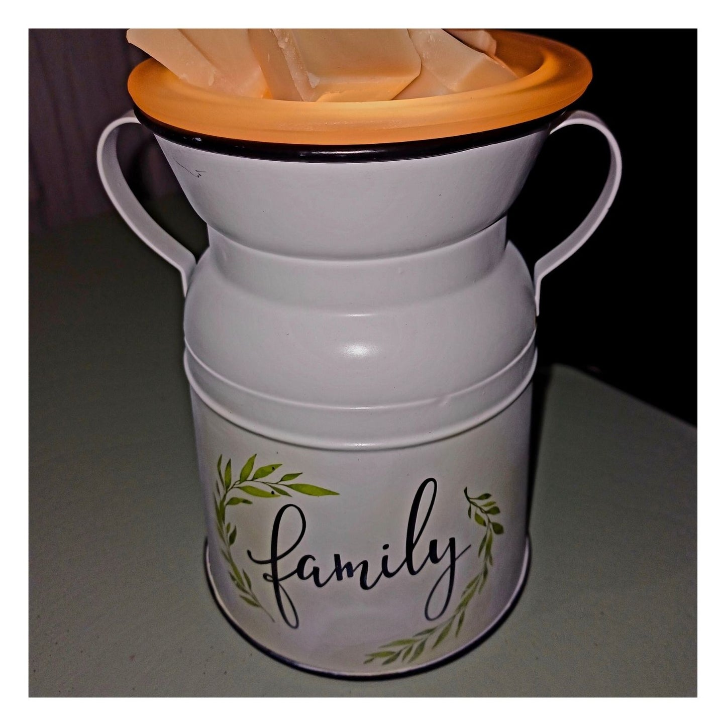 Pot à lait champêtre - Lumière chauffante sans flamme