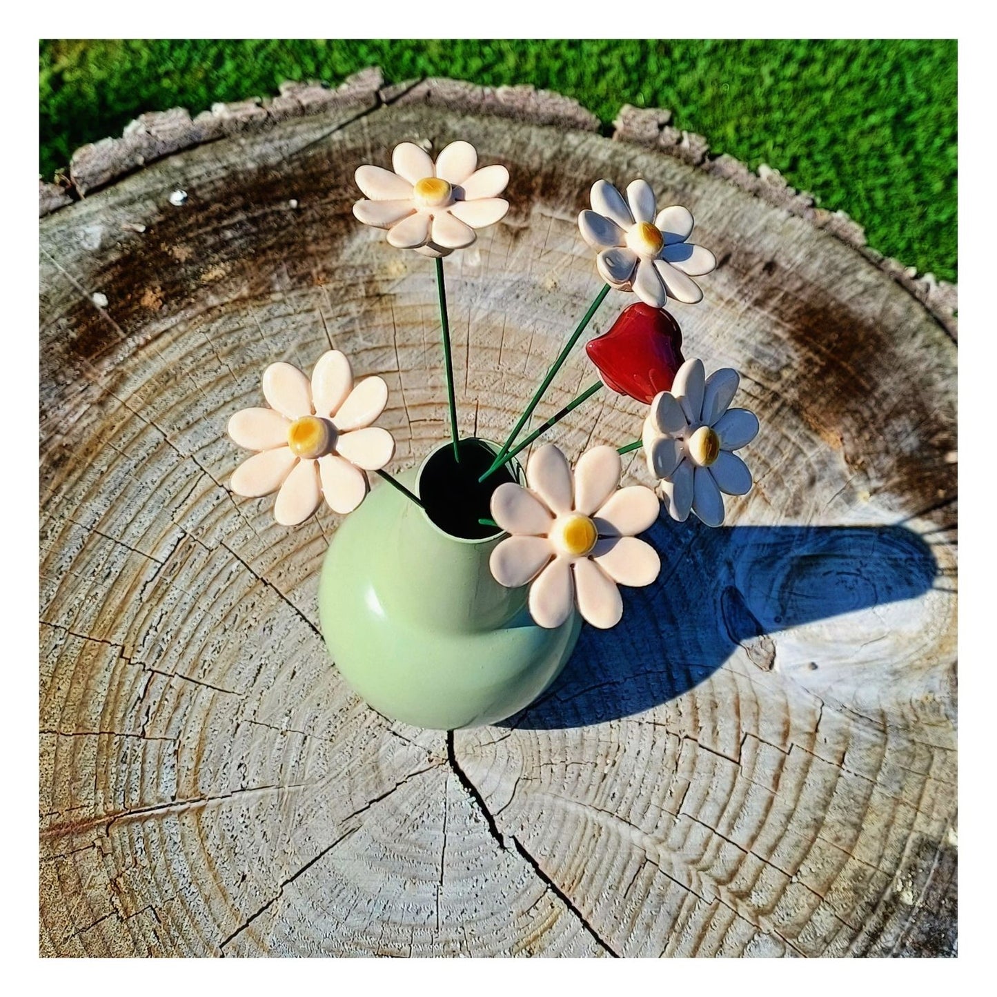 Fleur en céramique - bouquet "love"