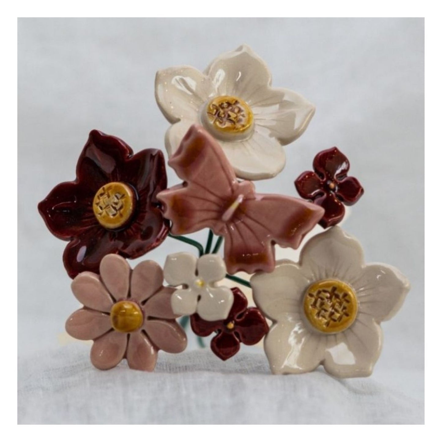 Fleur en céramique - bouquet "Mams"