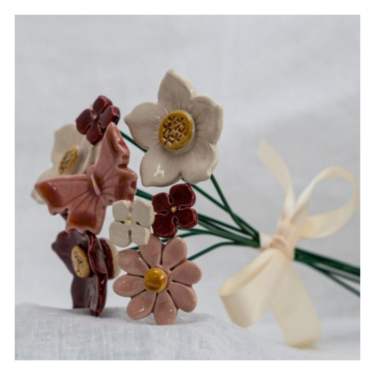 Fleur en céramique - bouquet "Mams"