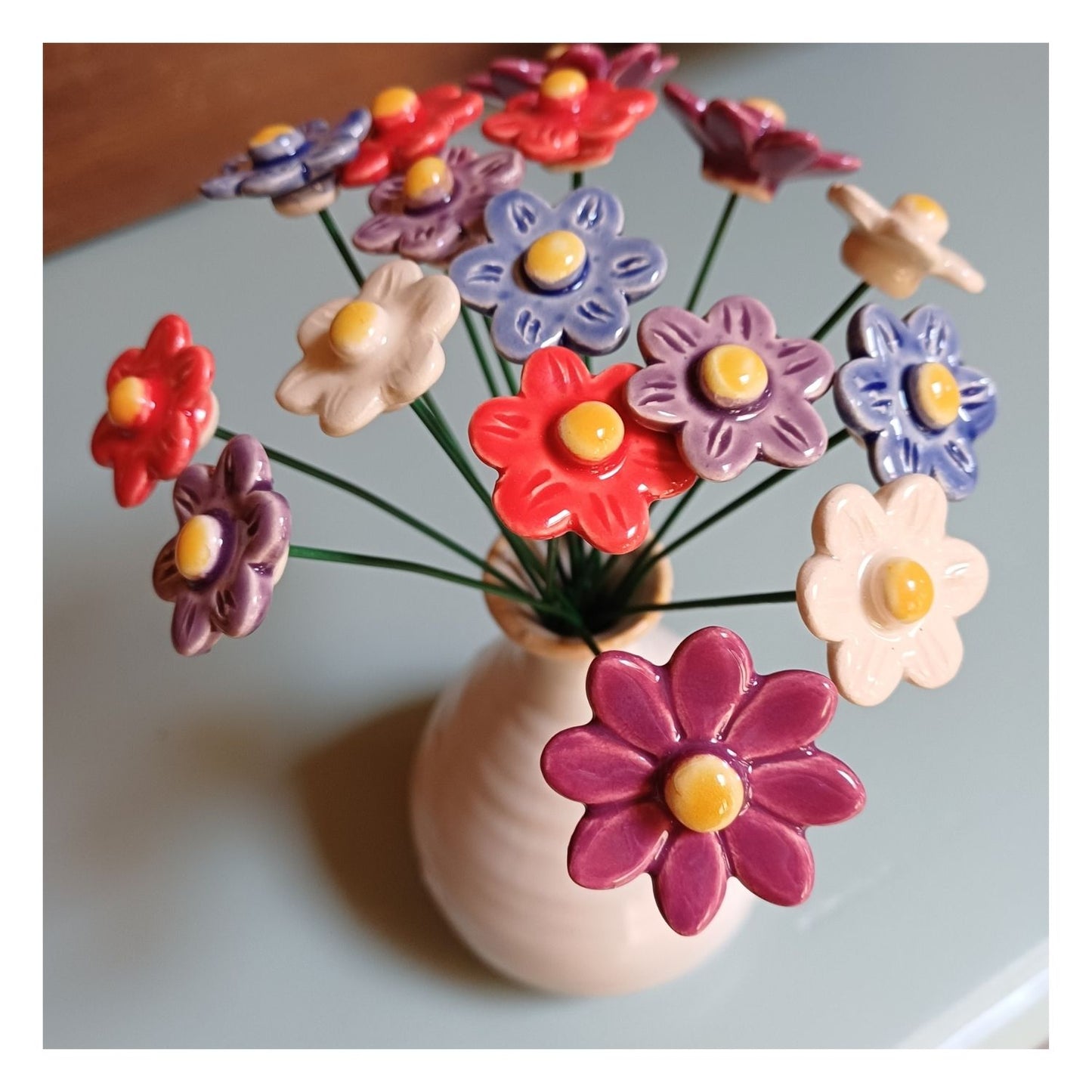 Fleur en céramique - Marguerite Irlandaise