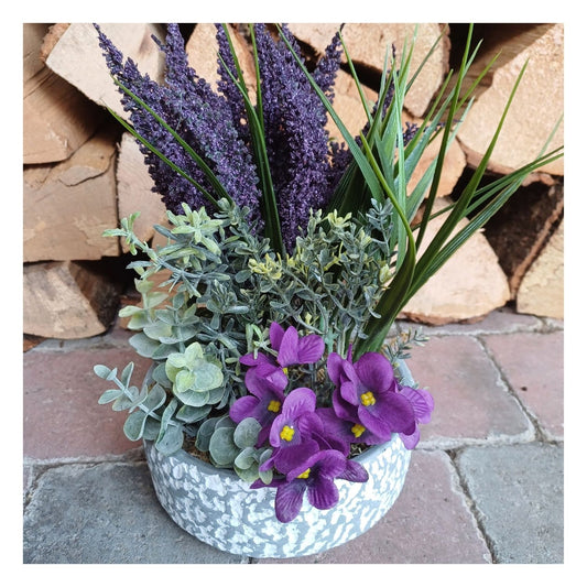 Composition florale bruyère/violette