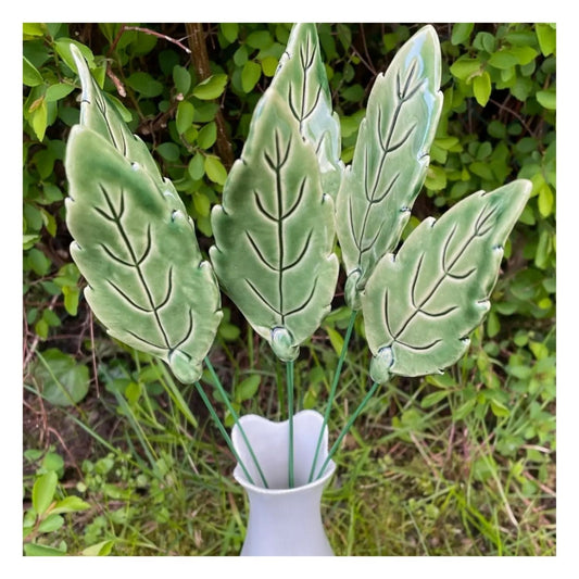 Fleur en céramique - feuille