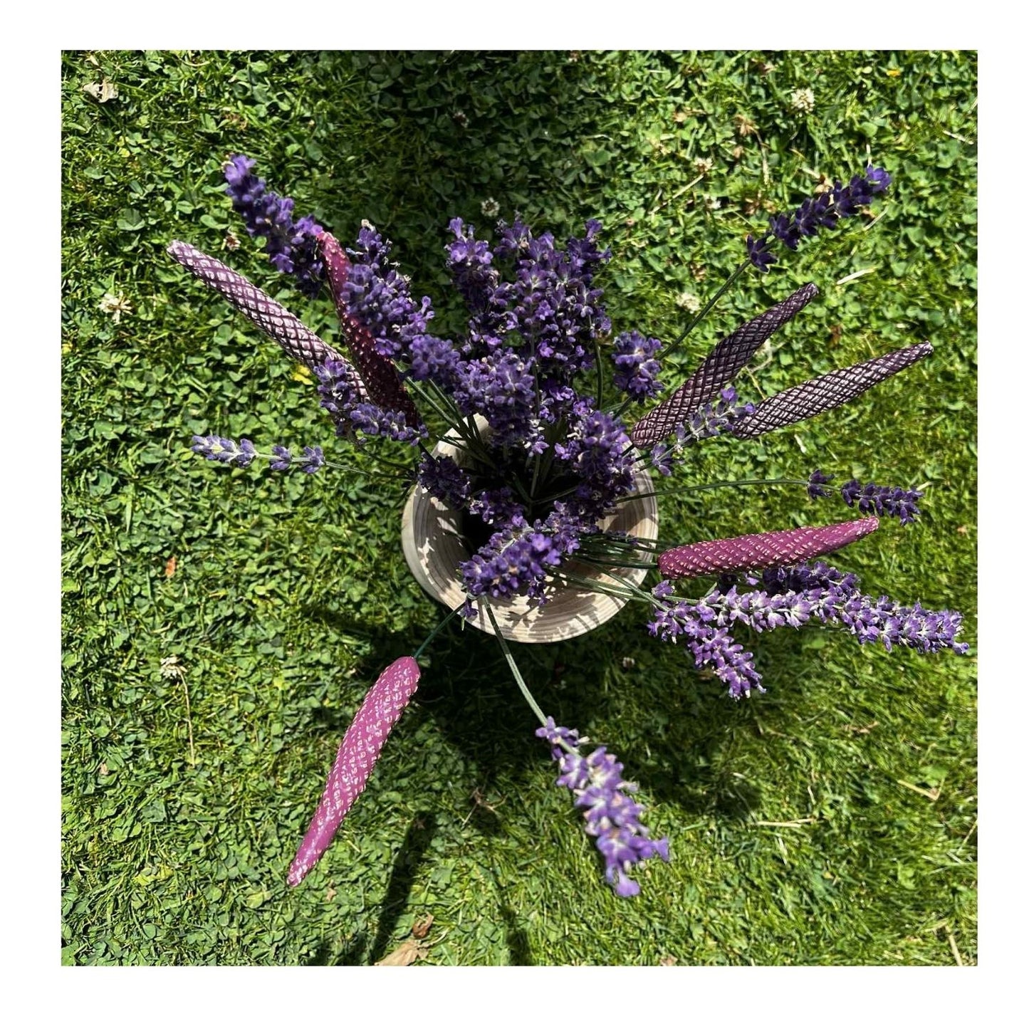 Fleur en céramique- Lavande violet clair