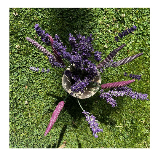 Fleur en céramique- Lavande violet clair