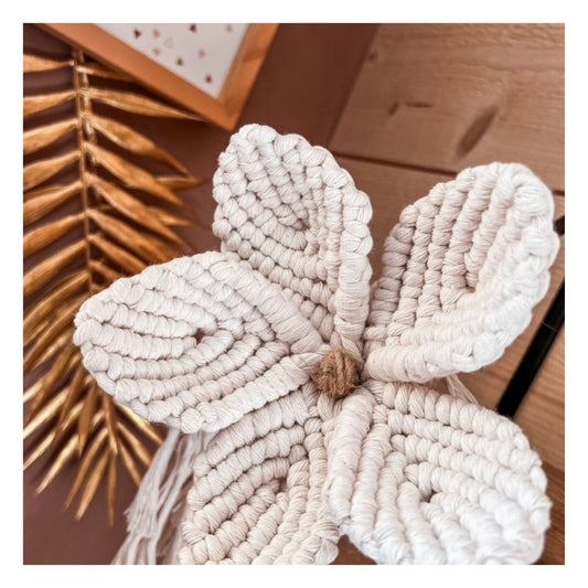 Fleur en macramé