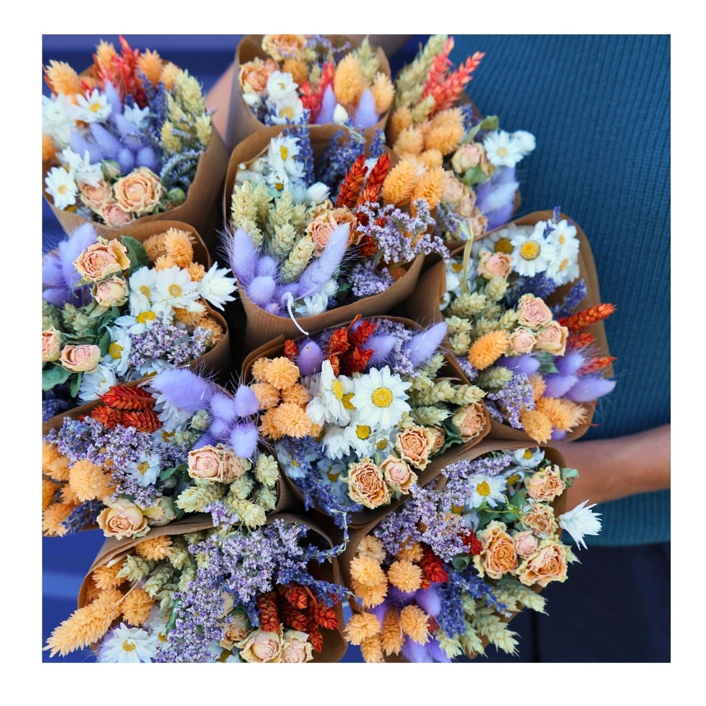 Bouquet "Lavande et Pêche" - fleurs séchées