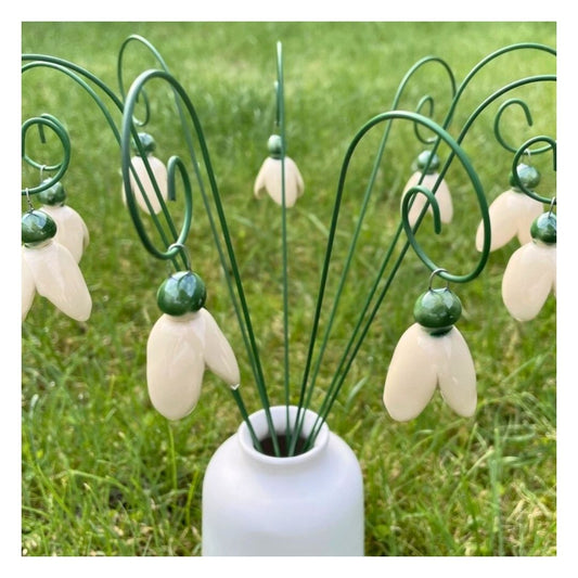 Fleur en céramique - perce-neige