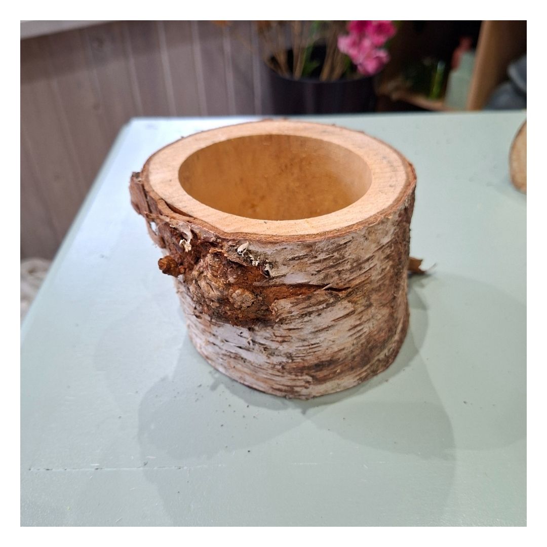 Support en bois naturel - rond 10 cm