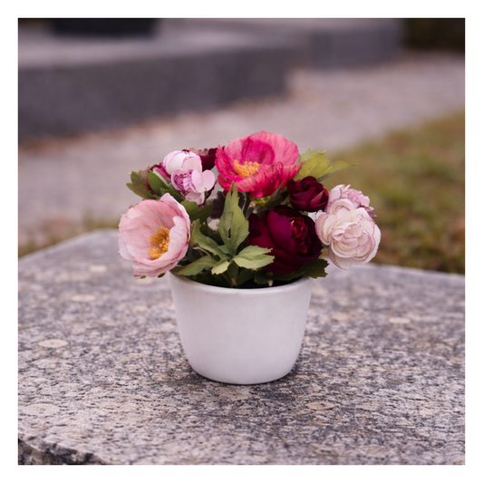 Composition florale “Romance Framboise”
